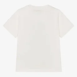 Moncler Enfant Tops*Boys Ivory Cotton T-Shirt