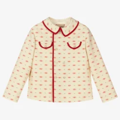 Gucci Coats & Jackets*Boys Ivory GG Wool Jacket