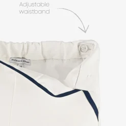 Beatrice amp; George Suits*Boys Ivory Herringbone Sailor Shorts Suit