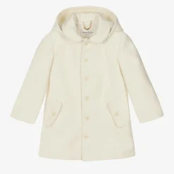 Sarah Louise Coats & Jackets*Boys Ivory Hooded Coat