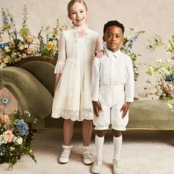 Beatrice amp; George Outfit Sets*Boys Ivory Knickerbocker Shorts Set