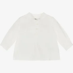 Bonpoint Tops*Boys Ivory Linen Shirt