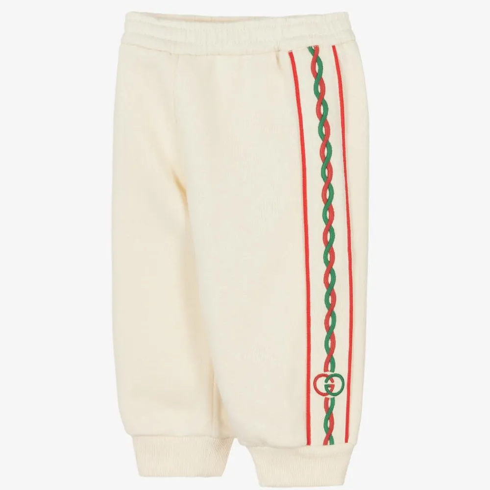 Gucci Trousers|Trousers*Boys Ivory Logo Joggers