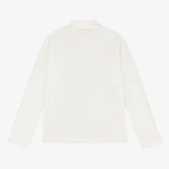 Roberto Cavalli Tops*Boys Ivory RC Monogram Cotton Polo Shirt