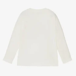 Mayoral Tops*Boys Ivory Trainer Print Cotton Top
