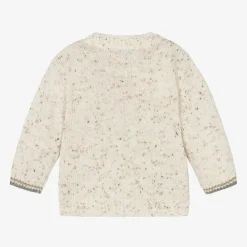 Mayoral Tops*Boys Ivory Wool Knit Bear Sweater
