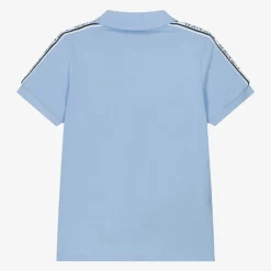 AIGNER Tops*Boys Light Blue Cotton Polo Shirt