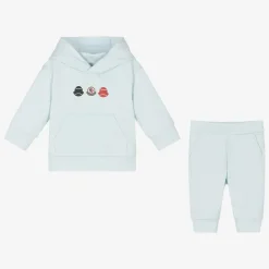 Moncler Enfant Tracksuits*Boys Light Blue Cotton Tracksuit