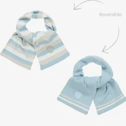 Mitch amp; Son Scarves*Boys Light Blue Reversible Scarf (115cm)
