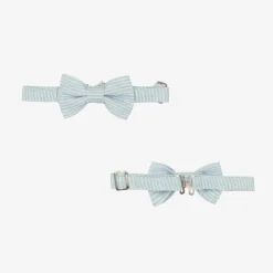 Beau KiD Suits*Boys Light Blue Stripe Cotton Shorts Suit