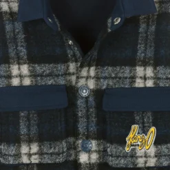 KENZO KIDS Tops*Boys Navy Blue Check Shacket