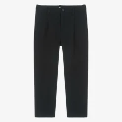 Il Gufo Trousers*Boys Navy Blue Check Trousers