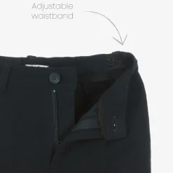 Il Gufo Trousers*Boys Navy Blue Check Trousers