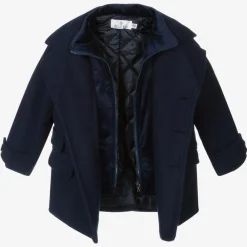 Beau KiD Coats & Jackets*Boys Navy Blue Coat & Hat Set