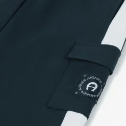 AIGNER Trousers*Boys Navy Blue Cotton Cargo Joggers