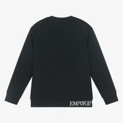 Emporio Armani Tops*Boys Navy Blue Cotton Sweatshirt
