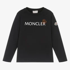 Moncler Enfant Tops*Boys Navy Blue Cotton Top