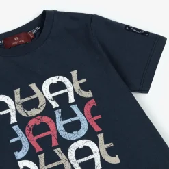 AIGNER Tops*Boys Navy Blue Cotton T-Shirt