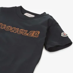Moncler Enfant Tops*Boys Navy Blue Cotton T-Shirt
