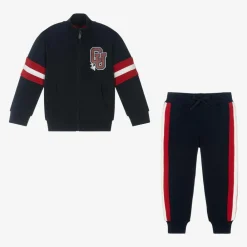 iDO Baby Tracksuits*Boys Navy Blue Cotton Varsity Tracksuit