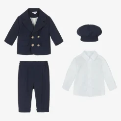 Andreeatex Suits|Suits*Boys Navy Blue Double Breasted Suit