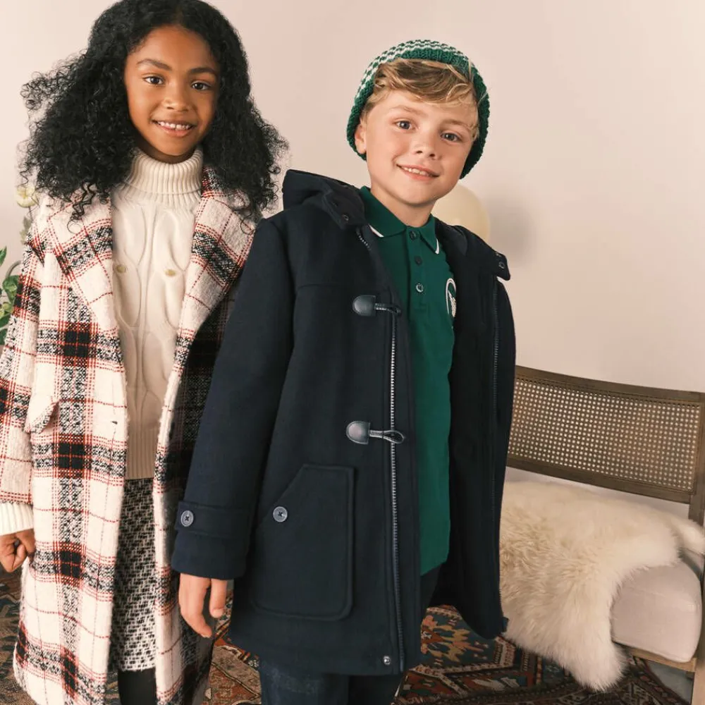 Mayoral Coats & Jackets*Boys Navy Blue Duffle Coat