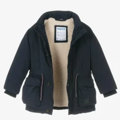 Mayoral Coats & Jackets*Boys Navy Blue Hooded Parka Coat