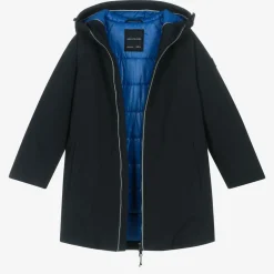 Mayoral Nukutavake Coats & Jackets*Boys Navy Blue Hooded Parka Coat