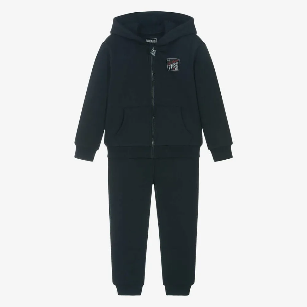 Guess Tracksuits*Boys Navy Blue Jersey Tracksuit