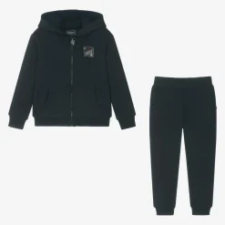 Guess Tracksuits*Boys Navy Blue Jersey Tracksuit