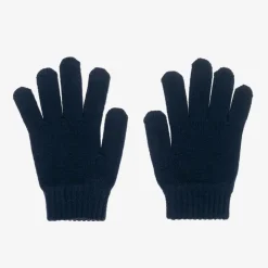 Mayoral Gloves & Mittens*Boys Navy Blue Knitted Gloves