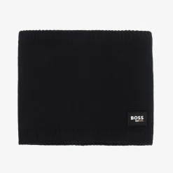 BOSS Scarves*Boys Navy Blue Knitted Snood