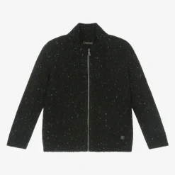 Mayoral Tops*Boys Navy Blue Knitted Zip-Up Top