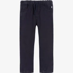 Il Gufo Trousers*Boys Navy Blue Linen Trousers