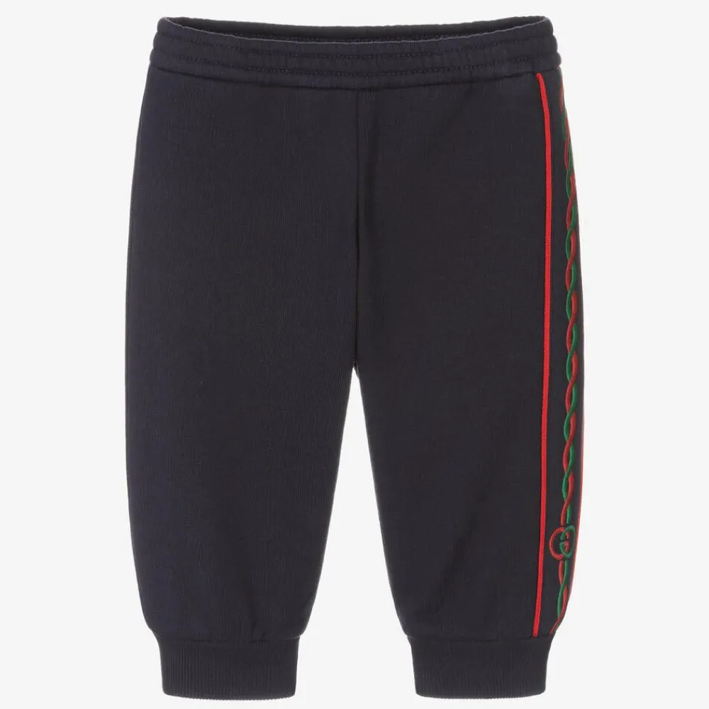 Gucci Trousers|Trousers*Boys Navy Blue Logo Joggers