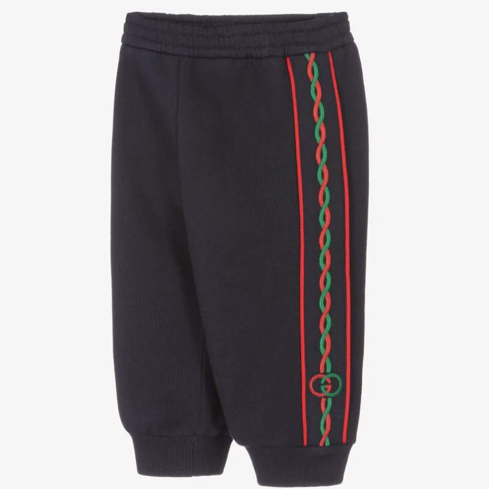 Gucci Trousers|Trousers*Boys Navy Blue Logo Joggers