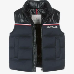 Moncler Enfant Coats & Jackets*Boys Navy Blue Peter Down Padded Gilet