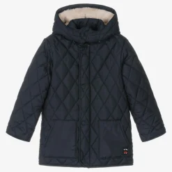 Mayoral Coats & Jackets*Boys Navy Blue Quilted Coat