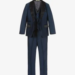 Romano Suits*Boys Navy Blue Satin Suit