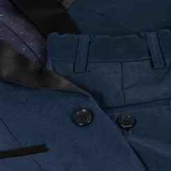 Romano Suits*Boys Navy Blue Satin Suit