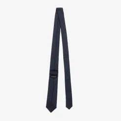 Emporio Armani Clothing Accessories*Boys Navy Blue Silk Jacquard Tie