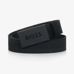 BOSS Clothing Accessories*Boys Navy Blue Suede Leather Belt