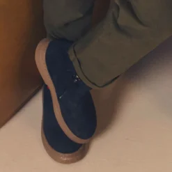 Pom dApi Boots*Boys Navy Blue Suede Leather Boots