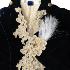 Andreeatex Suits*Boys Navy Blue Velvet & Satin Suit