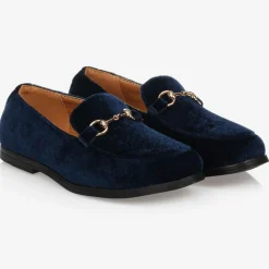Romano Loafers & Moccasins|Loafers & Moccasins*Boys Navy Blue Velvet Loafers