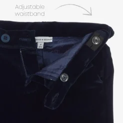 Beatrice amp; George Suits*Boys Navy Blue Velvet Waistcoat Suit