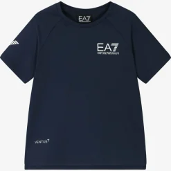 EA7 Emporio Armani Activewear*Boys Navy Blue Ventus7 Sports T-Shirt