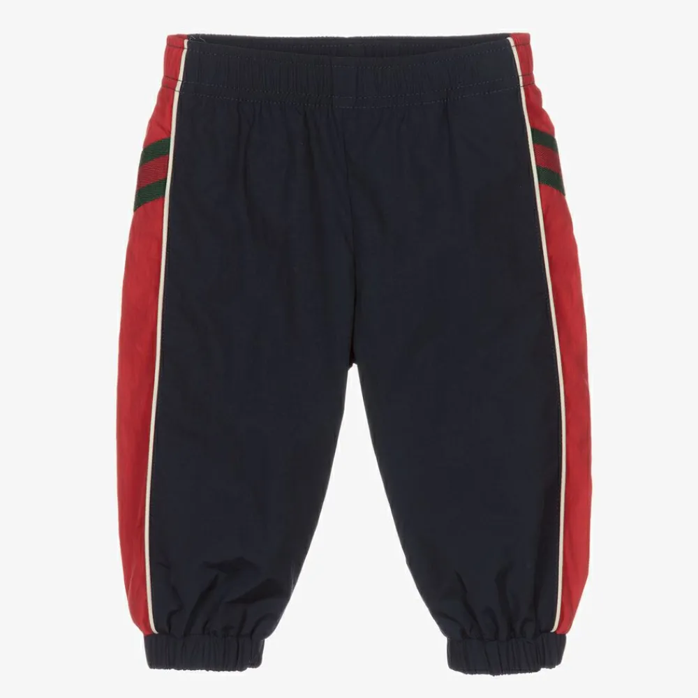 Gucci Trousers|Trousers*Boys Navy Blue Web Joggers