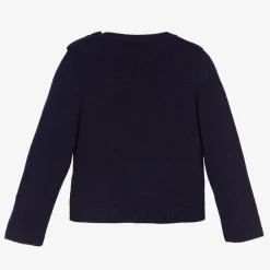 Beatrice amp; George Tops*Boys Navy Blue Wool Train Sweater