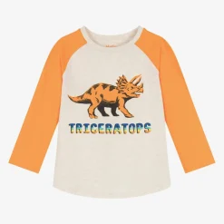 Hatley Tops*Boys Orange Cotton Dinosaur Top